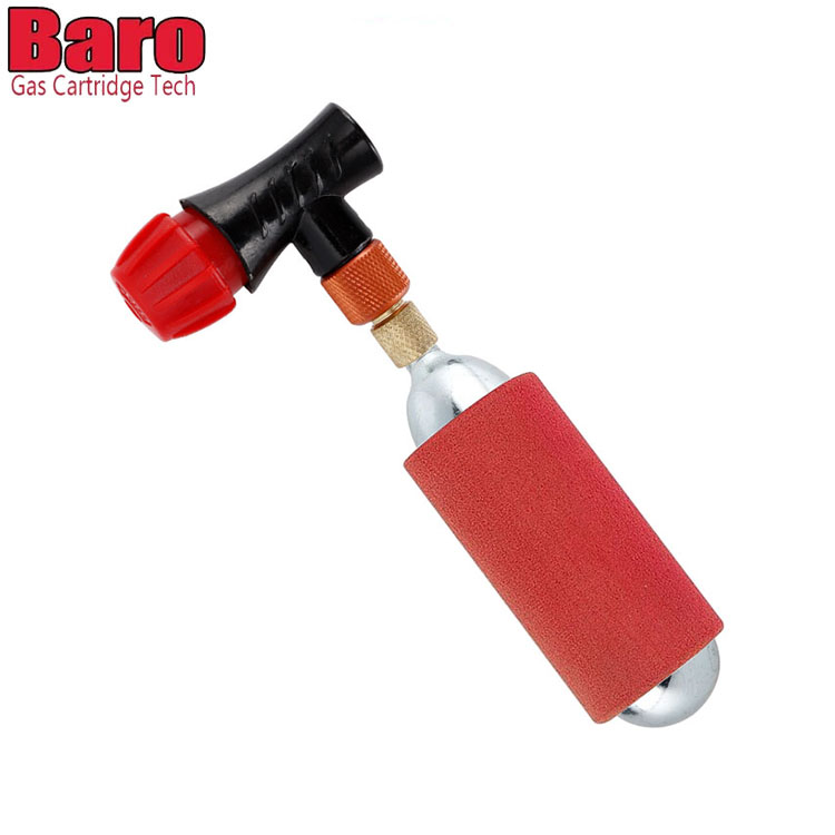 Bærbar CO2 patron Cykelpumpe Ventilhoved